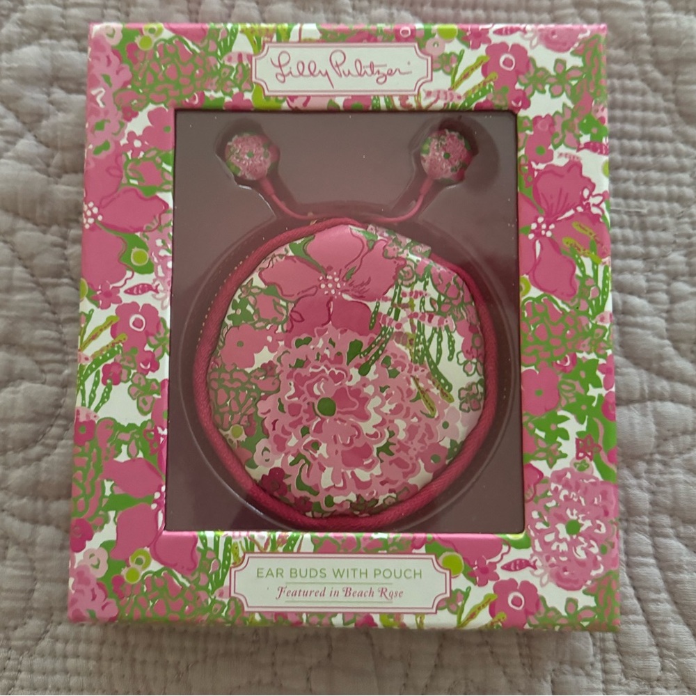 NTW Lilly Pulitzer esr buds with pouch